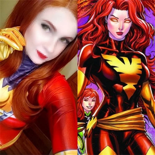 X-men Dark Phoenix Jean Grey Jumpsuit Red Cosplay 3D Bodysuit Costume Halloween - Picture 1 of 5