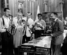 LOUIS ARMSTRONG TOMMY DORSEY BENNY GOODMAN L HAMPTON 8X10 GLOSSY PHOTO PICTURE