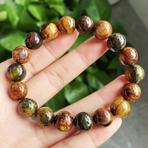 11mm Natural Color Pietersite Namibia Gemstone Beads Bracelet C1174 - Picture 10 of 10