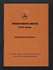 Mercedes-Benz TPY 220a Car Automobile Maintenance Guide in German 1950s 52 pages