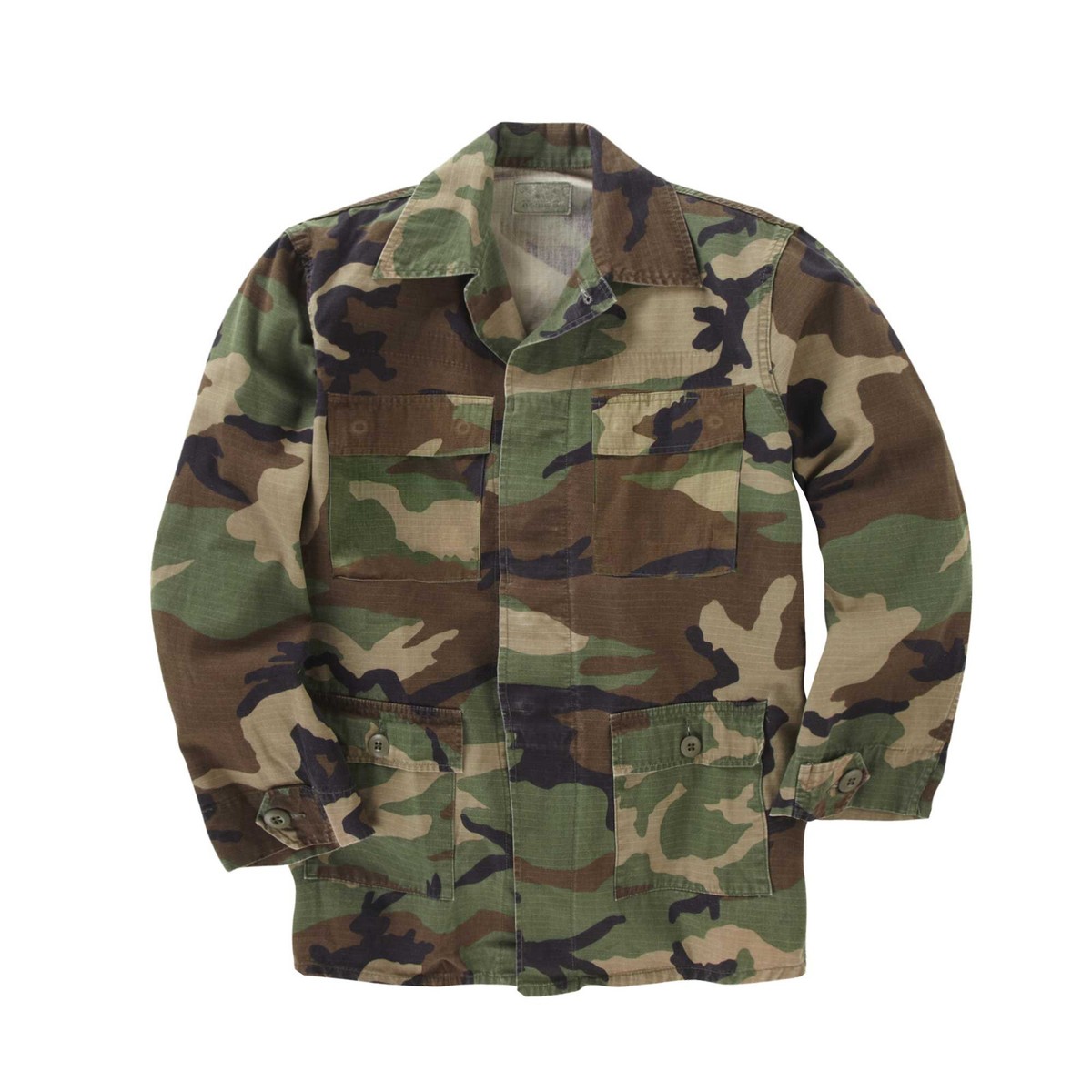 Army Shirt Original Ripstop Camo Vintage US BDU Combat