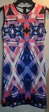 Just Love Multicolored Geometric Patterened Dress Size Medium