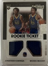 2021 Contenders Jonathan Kuminga/Moses Moody Rookie Ticket Dual Swatches Patch