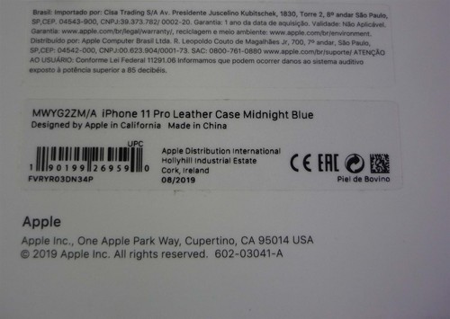 Véritable Apple IPHONE 11 Pro Cuir Étui/Housse - Bleu Nuit - Neuve - Photo 11 sur 11