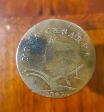 1787 NEW JERSEY CENT ~ M63-S ~ SPRIG ABOVE PLOUGH ~ NICE PLANCHET & COLOR