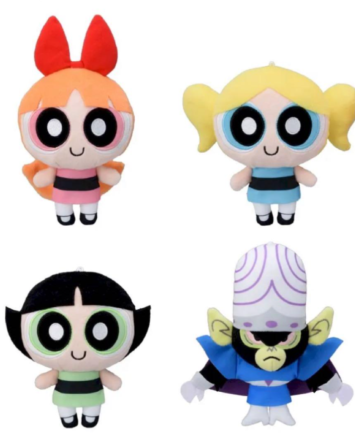 The Powerpuff Girls Plush Doll Stuffed Toy 16cm Set of 4 SEGA 2024