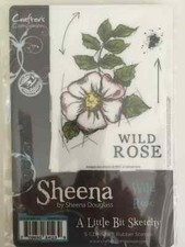 Sheena Douglass - A Little Bit Sketchy 5 EZ Mount Rubber Stamps Wild Rose NEW