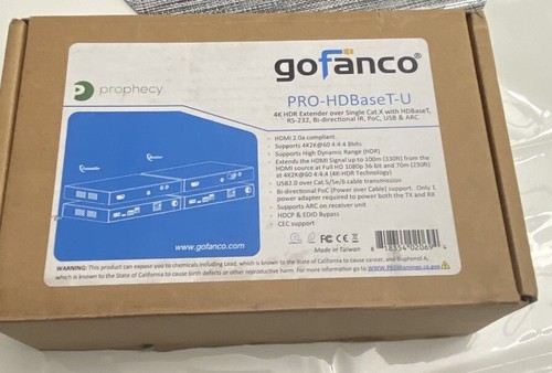 Gofanco Prophecy PRO-HDBaseT-U 4K HDR Extender Transmitter & Receiver - Picture 12 of 14