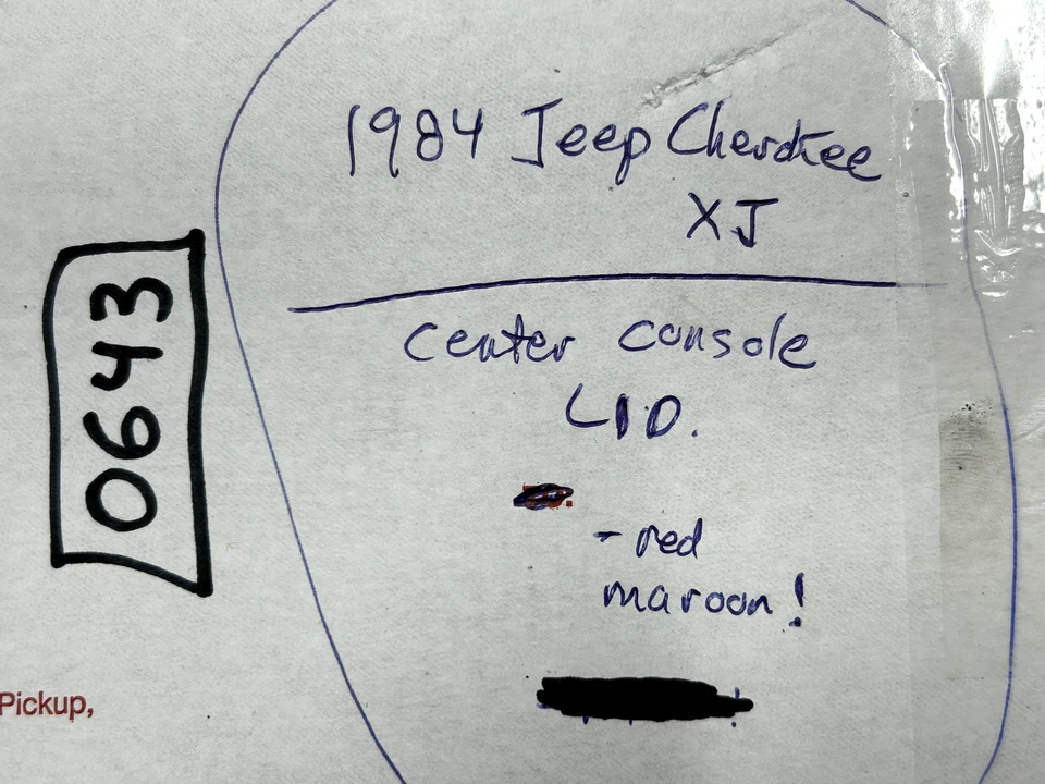 Jeep Cherokee XJ 1984-1996 - reposabrazos consola central tapa - rojo granate sólido Foto 2 de 4