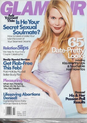 CLAUDIA SCHIFFER - GLAMOUR Magazine  Feb 1999 - Factory Sealed - BRAND NEW