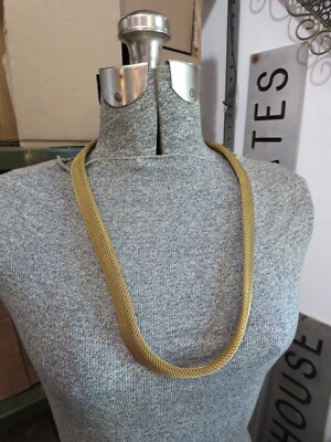 Vintage Belly Waist Belt Necklace Chain Link Mesh Braid 28.5  display picture 3