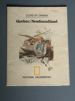 Quebec & Newfoundland, Close-up Canada, National Geographic, Map & Poster, 1980