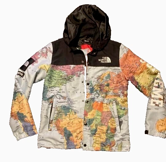 Veste The North Face x Supreme 2014 Atlas Map Expedition taille Medium   OCCASION