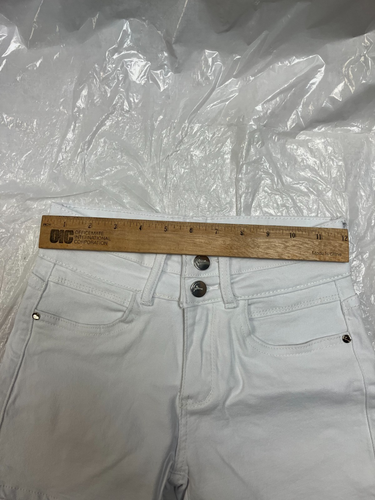 Slarkeydog ladies Jean Shorts White Women Size 2 - Afbeelding 9 van 11