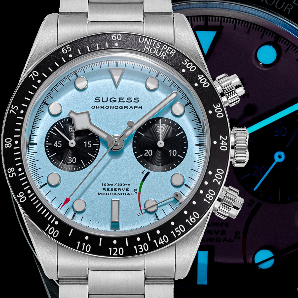 Sugess S457.T Power Reseve ST1907 BB Chrono Mechanical Mens Watch