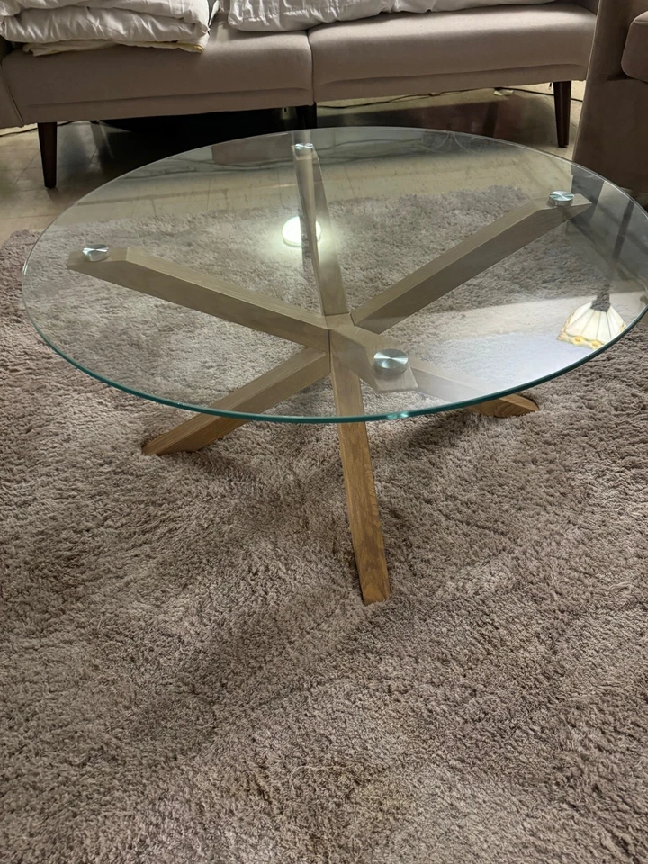 Baxton Studio Lida Modern Glass Coffee Table - NEW in Box - Image 2 of 4