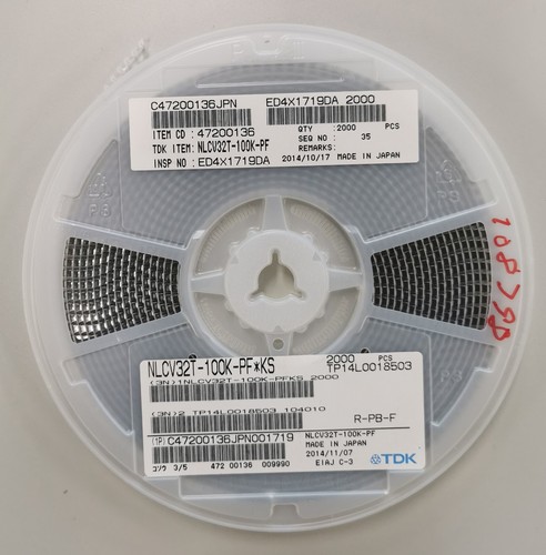 NLCV32T-100K-PF TDK Power Inductor Power SMD 1210 10uH 450MA 10% - 10 Pcs - Picture 3 of 3