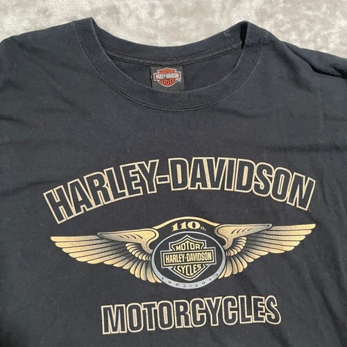 Harley Davidson Shirt Mens Large Black Folsom California Cowboy Biker - Picture 2 of 7