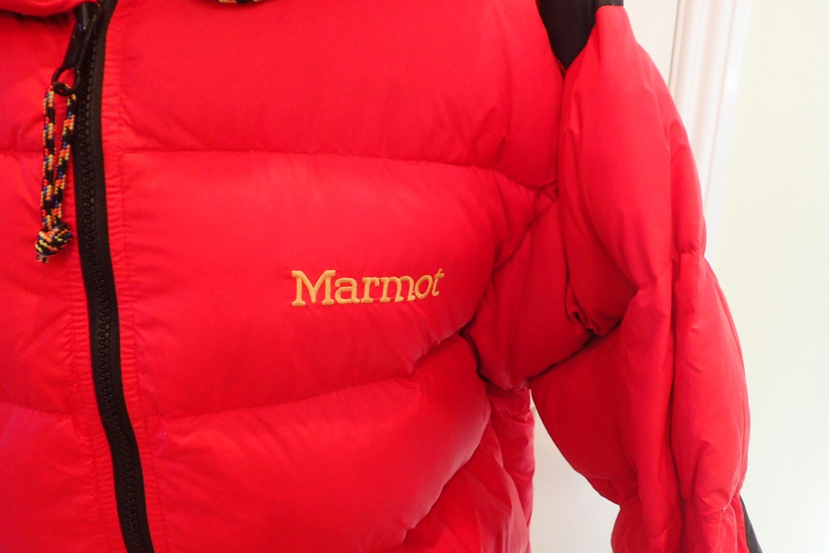 Marmot Parbat Down Jacket Red Size Small -Rare Excellent
