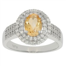 Sterling Silver Semi Mount Ring Setting Oval OV 8x6mm Double Halo Engagement