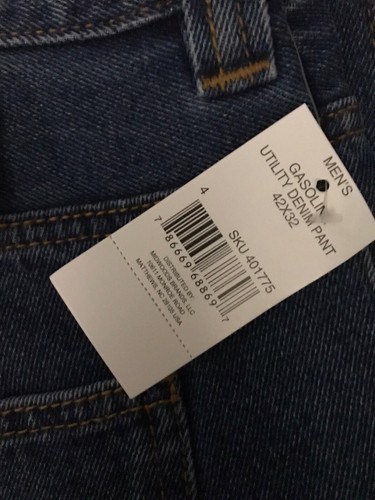 Lot of 3 GASOLINE WORKEAR DENIM MEN’S JEANS 42x32 CLASSIC FIT - NEW WITH TAGS - Picture 4 of 4