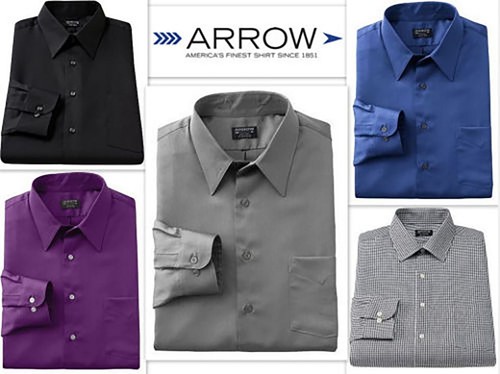 Camisa Vestir Hombre Arrow Adaptado Fit de Algodón Manga Larga | eBay