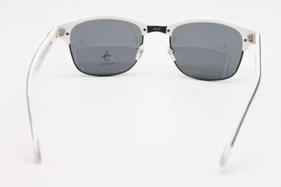 NUEVAS GAFAS DE SOL PENGUIN THE HIGHPOCKETS WH POLARIZADAS BLANCAS NEGRAS AUTÉNTICAS 53-19 Foto 4 de 4