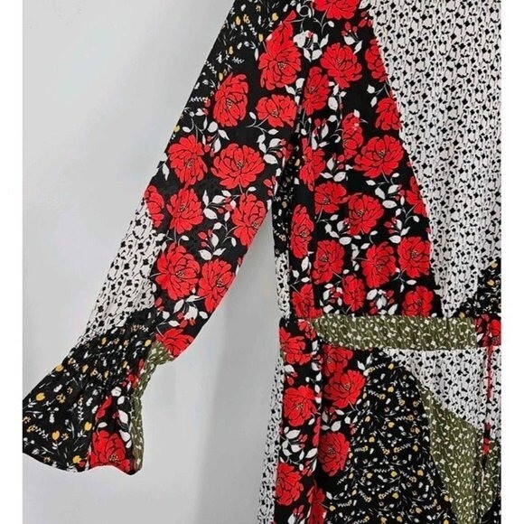 Libby Edelman Floral Patchwork Lined Flowy Dress … - image 4