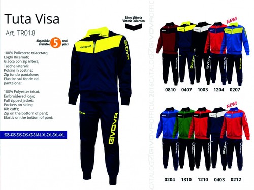 Tuta GIVOVA Mod. VISA Tute Relax Training Free Time Calcio Volley Basket  Atletic | eBay