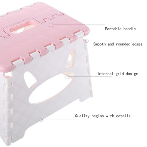 Portable Plastic Folding Stool Kitchen Stool Lovely Folding Step Stool - Picture 8 of 12