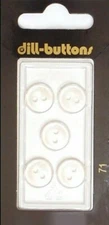 Dill Buttons ~ (0071) - 7/16" - 5 ct