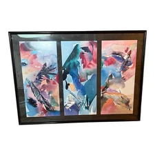 Peter Kitchell Palmate Panther 3 Signed Framed Prints Limited Edition Vtg 1988