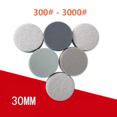 30mm Wet and Dry Sanding Discs Sandpaper 300-3000 Grit Hook