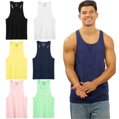 Herren Tanktop Stringer Muskelshirt Achselshirt Tank Top Unterhemd Bio Baumwolle - Bild 1 von 2