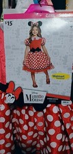 Disney Mini mouse Size S 4-6 girl Costume Dress Up Halloween w/ headband