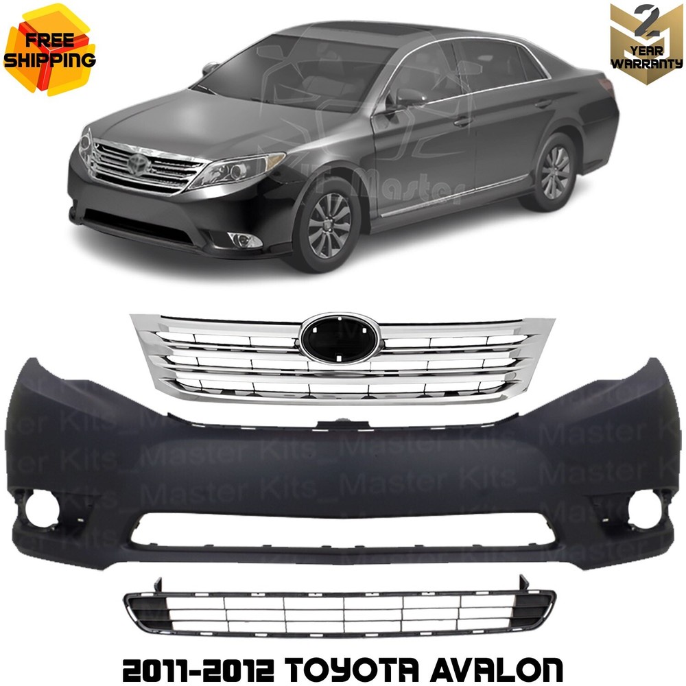 Front Bumper Cover & Grille Assembly Kit For 2011-2012 Toyota Avalon Limited XLS