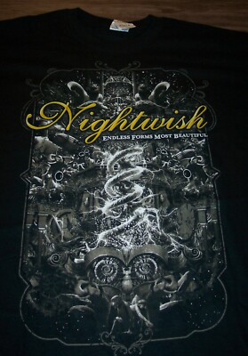 NIGHTWISH Endless Forms Most Beautiful Tour 2015 T-Shirt MENS MEDIUM NEW