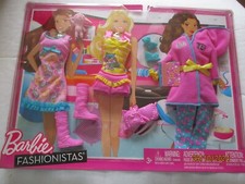 Poupée Barbie Fashionistas Blister 3 Tenues Neuf  Ref. N4855 W3165 / Année 2011