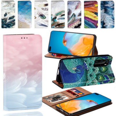 Feder PU Leder Ständer Handy Abdeckung Hülle für Huawei P Series/Honor 90 X6 X7 X8