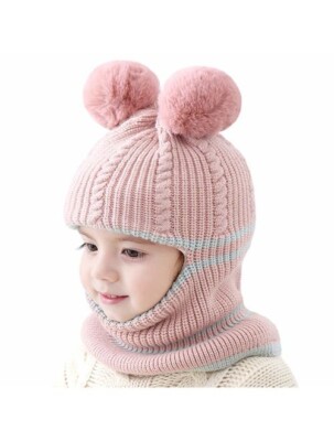 Unisex Kids Boys Girls Balaclava Beanie.  *ORANGE COLOR*