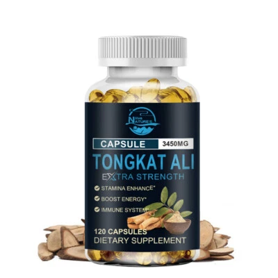 NATURE'S LIVE 120 Capsule 3450MG TongkattALL LONGJACK GRADO A ESTRATTO DI RADICE PIÙ FORTE 200:1
