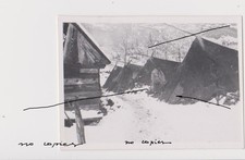 Holocaust Old Romania Photo WWII Gypsy man near tents Winter 