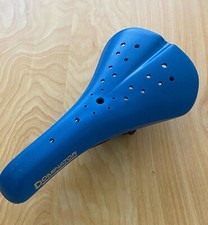 Blue Viscount Dominator Bmx Bicycle Seat- Old School Hard Shell Saddle