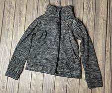 Puma Youth Unisex Black Gray Zip Up Sweatshirt Jacket Size S