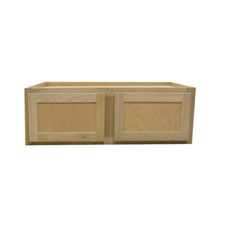 Kitchen Wall Cabinet  Unfinished Poplar  Shaker Style  36x12x24 in.