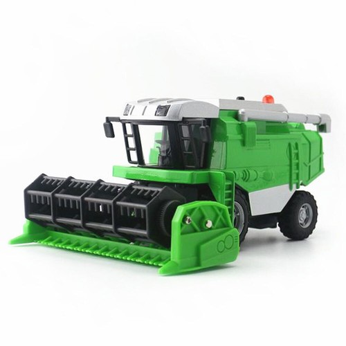 Farm Tractor Front Harvester Diecast Metal Tractor Model Toy Light Sound Green - Picture 6 of 15