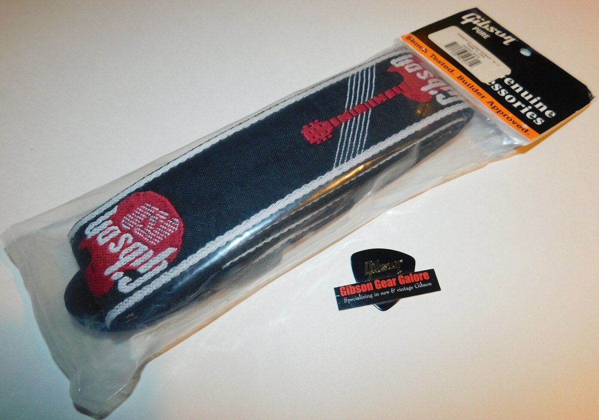 Gibson Logo Strap Red White Black Standard Case Candy Guitar