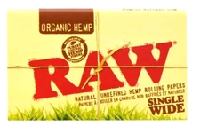 Raw Organic Single Wide Rolling Papers Double 100 LVS 5PK 1 Pk s USA SHIPPED