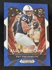 2021 Prizm Draft Picks Pat Freiermuth All American Blue Wave 116/249 Steelers RC