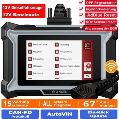 ANCEL DS200 Profi KFZ OBD2 Diagnosegerät Auto Scanner ALLE SYSTEM DPF AdBlue NOx